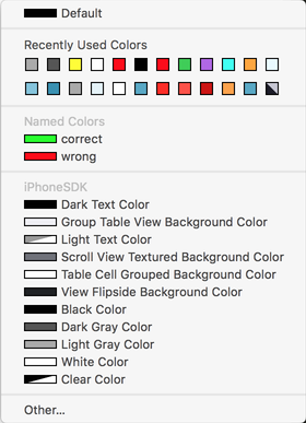 Color dropdown with named colors in Interface Builder